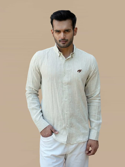 Linen Regular Fit Cedar Husk Shirt