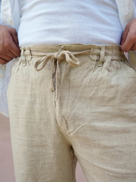 Linen Straight Fit Coral Reef Pant